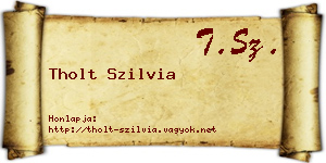Tholt Szilvia névjegykártya