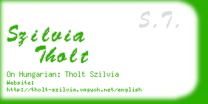 szilvia tholt business card